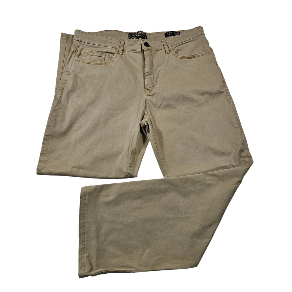 Jack of Spades High Roller Mens Khaki Pants Tan Stretch 38X30 JF4P14SK